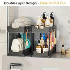 Double Layer Pull-Out Under Sink Storage Organizer