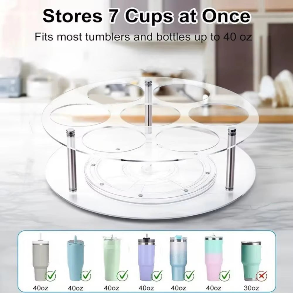Acrylic Coffee Syrup Rack & Tumbler Organizer