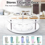 Acrylic Coffee Syrup Rack & Tumbler Organizer