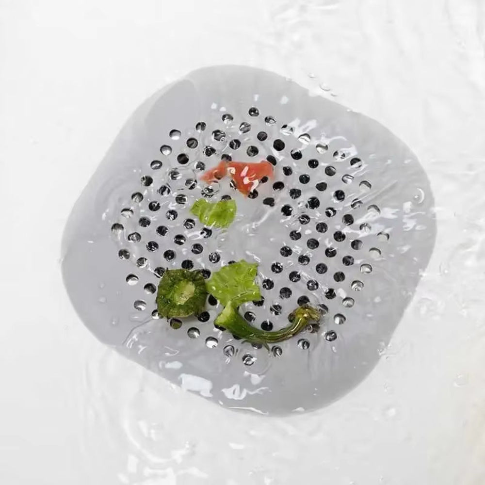 Shower Drain Hair Catcher, Silicone Hair Stopper with Suction Cup (4PCS)