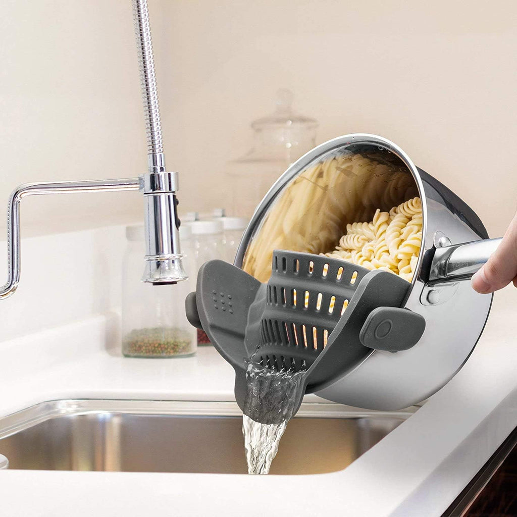 Silicone Pasta Strainer Clip-On for Pots and Pans