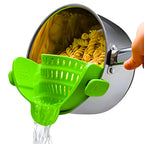 Silicone Pasta Strainer Clip-On for Pots and Pans