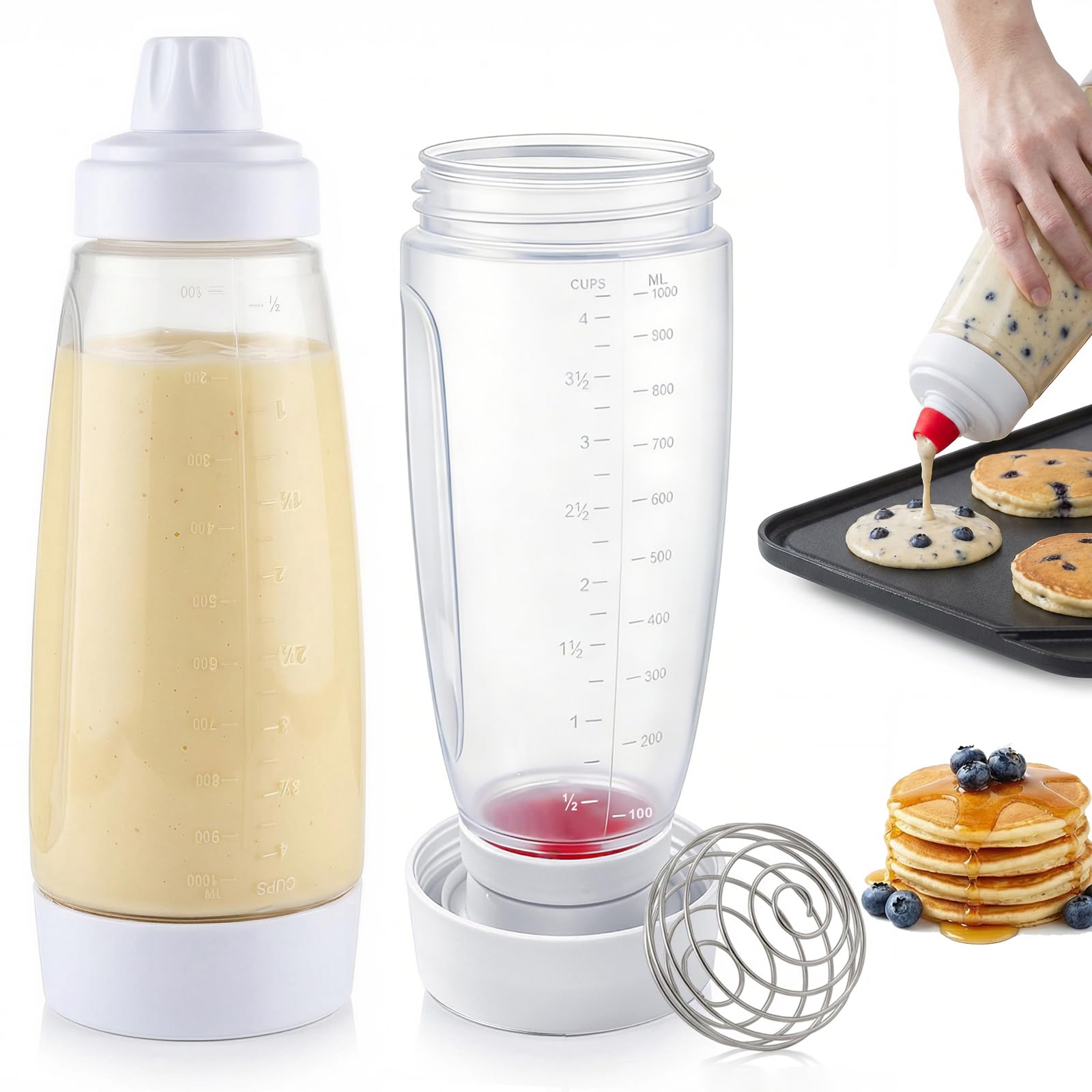 Pancake Batter Dispenser Mixer Bottle
