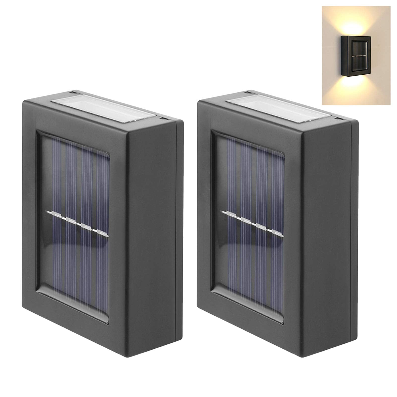 Waterproof Solar Powered Outdoor Patio Wall Decor Light (2PCS)