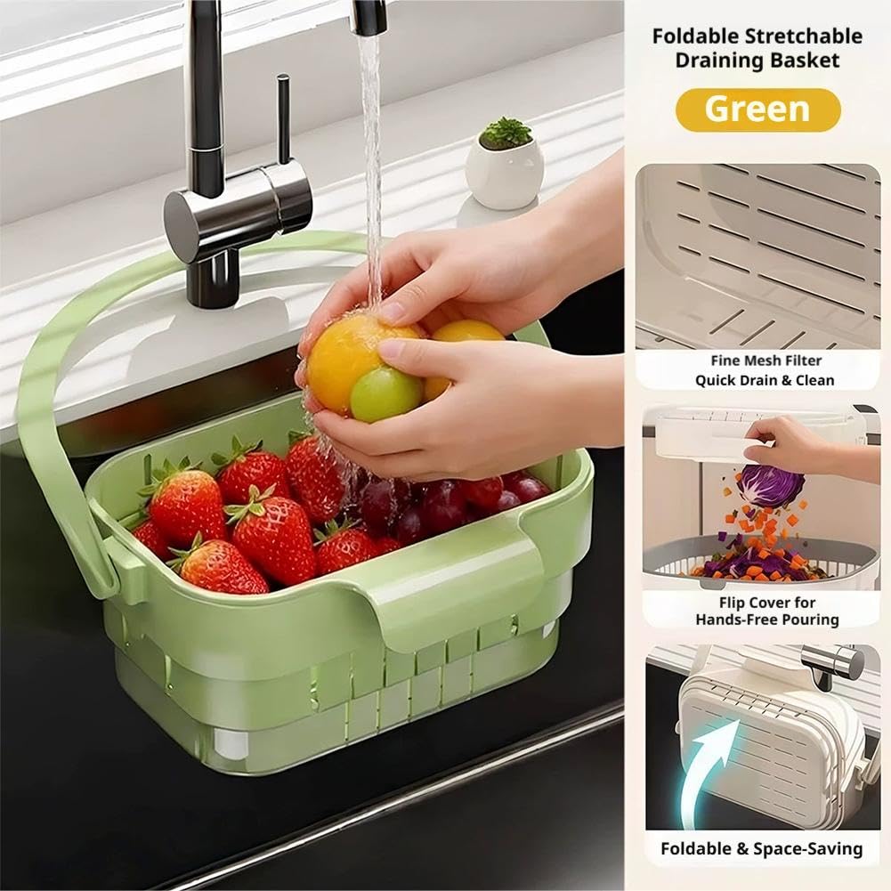 Upgrade Foldable Hanging Sink Drain Basket