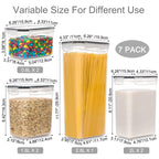 Food Containers Set BPA Free Plastic Airtight Storage Box (7pcs)