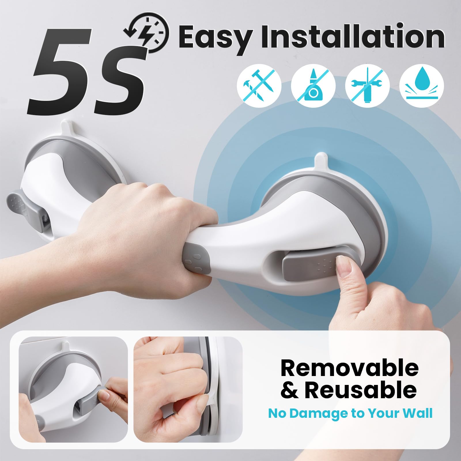 Swiss Support Handle for Bathtubs and Showers for Elderly