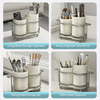 Stainless Steel Utensil Holder with Drain Tray