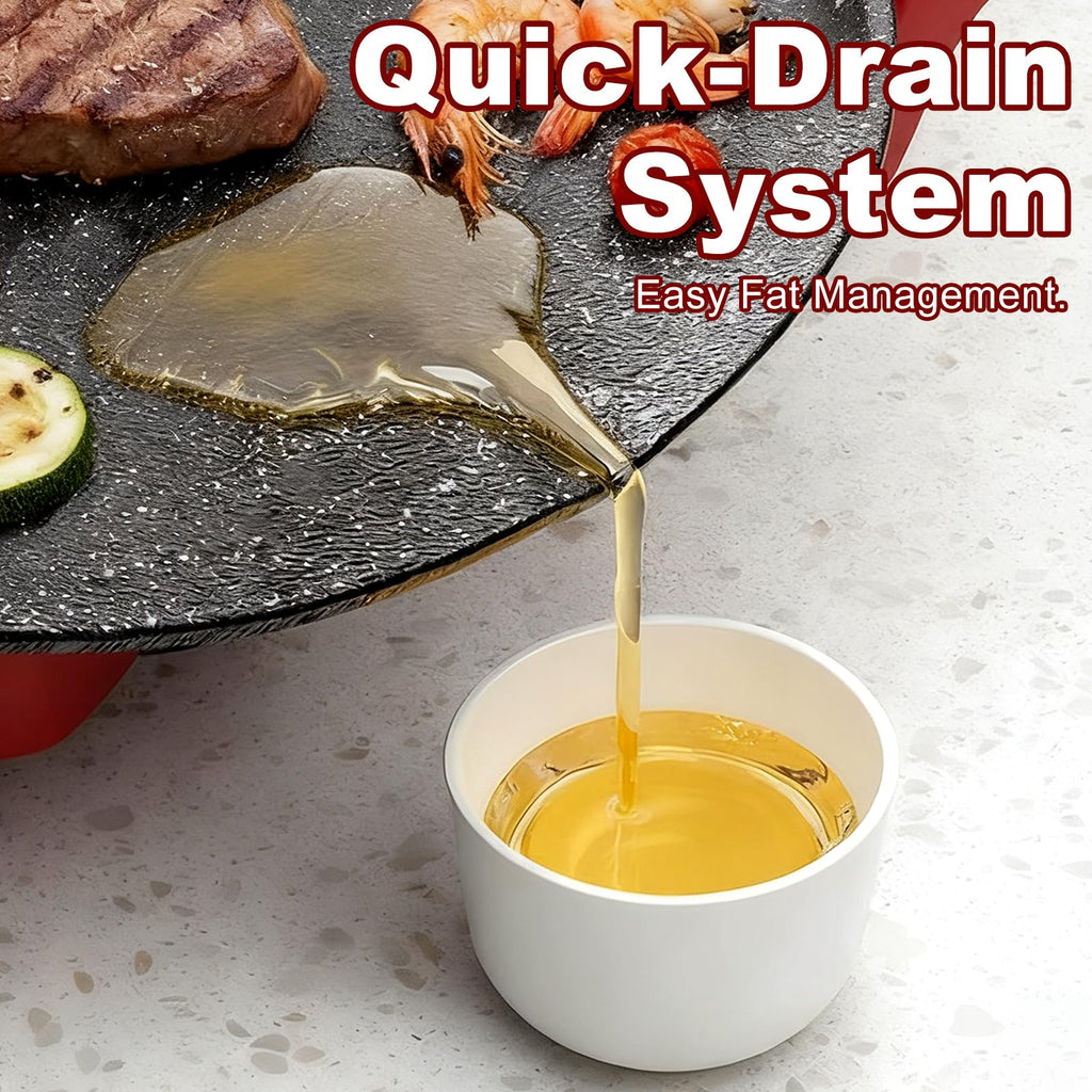 Electric Smokeless Indoor Grill Nonstick Griddle