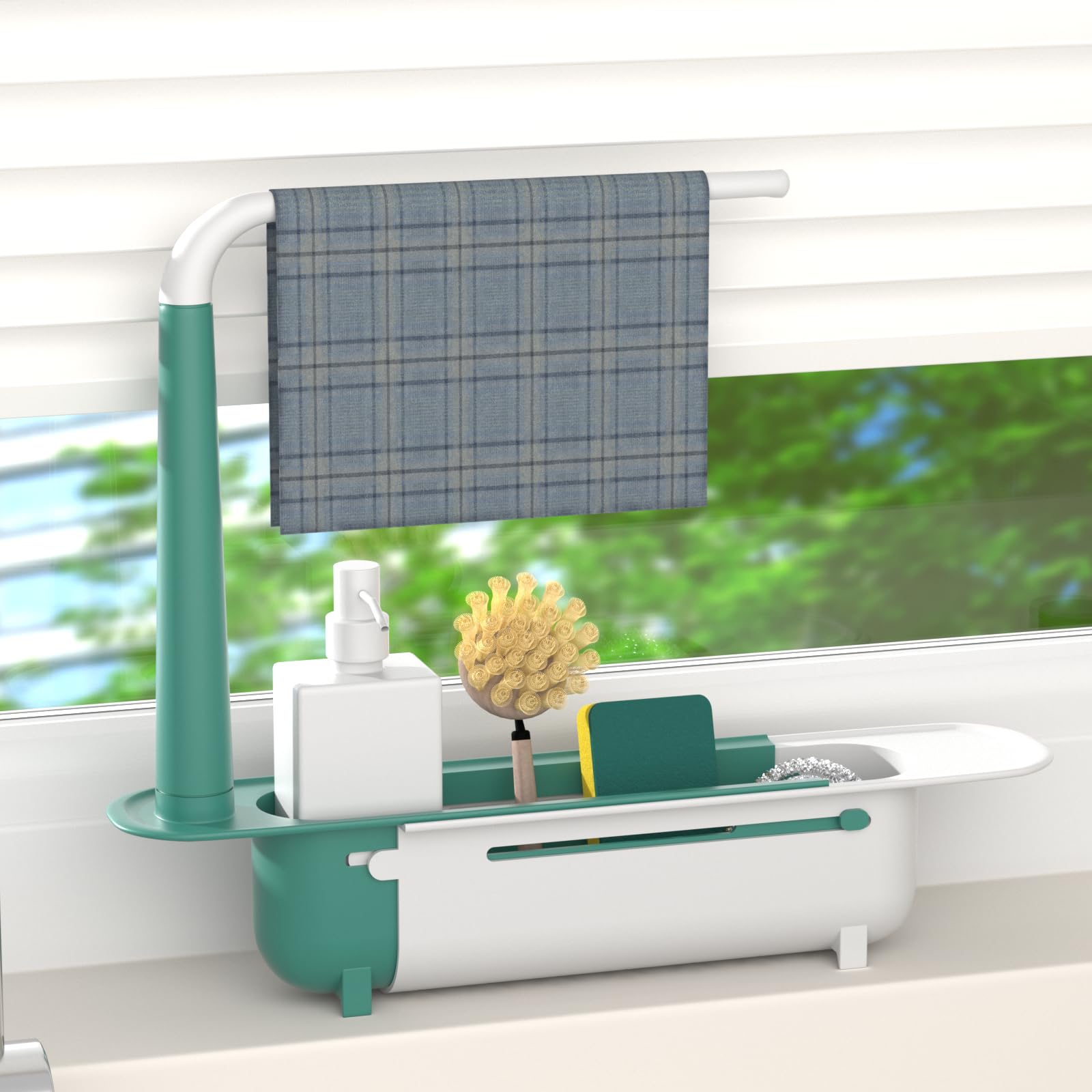 Adjustable Telescopic Sink Caddy Sponge Holder