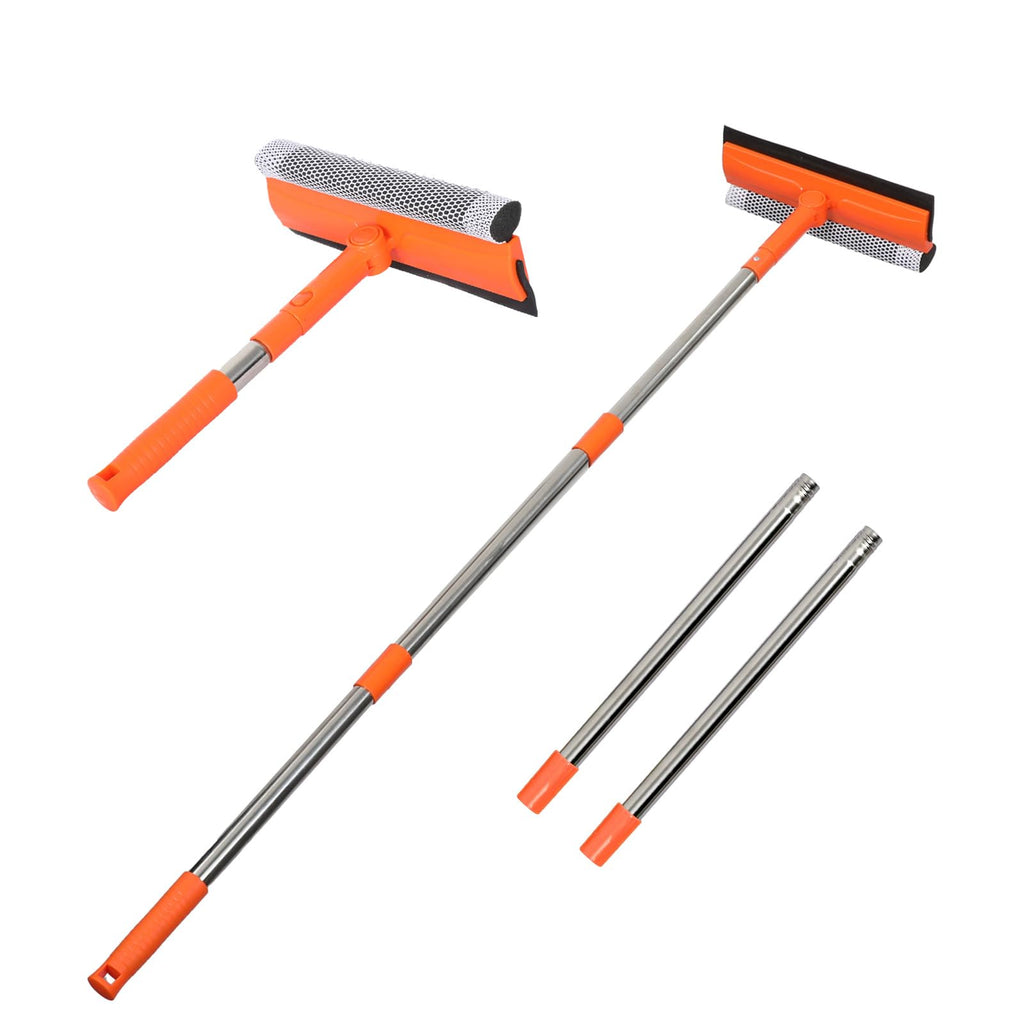 Professional 2-in-1 Window Squeegee Cleaner with Long Handle