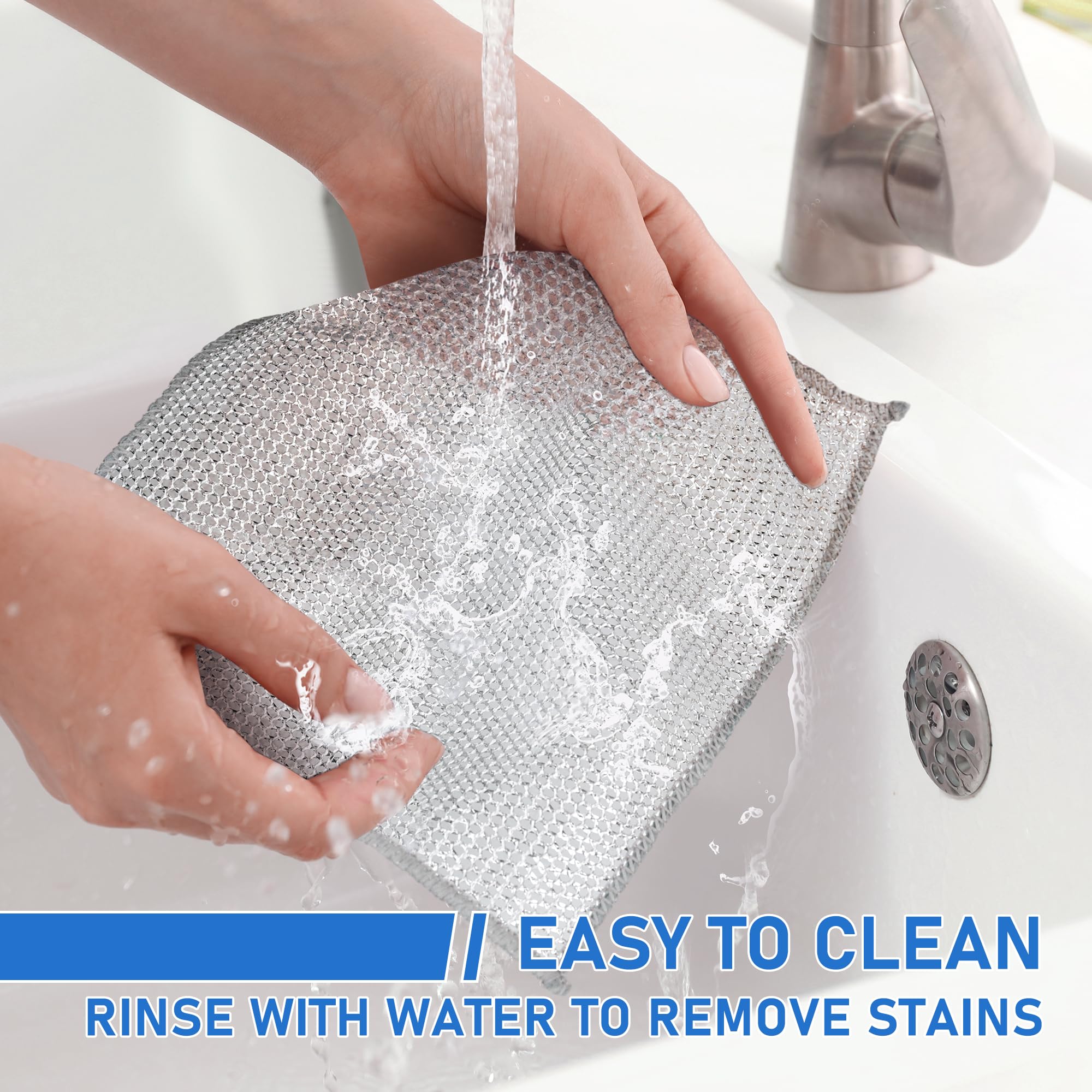 10PCS Non-Scratch Steel Wool Dishcloth Set