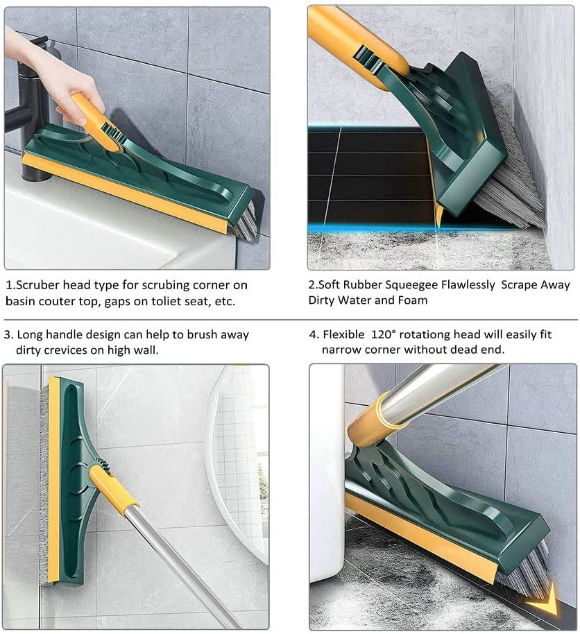 Rotating Floor Scrub Brush Long Handle