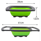 Collapsible Over Sink Colander Strainer