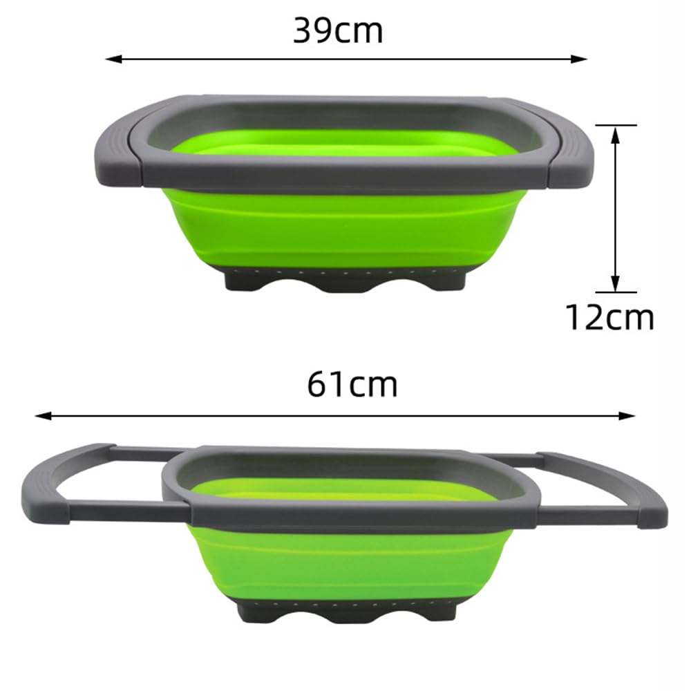 Collapsible Over Sink Colander Strainer