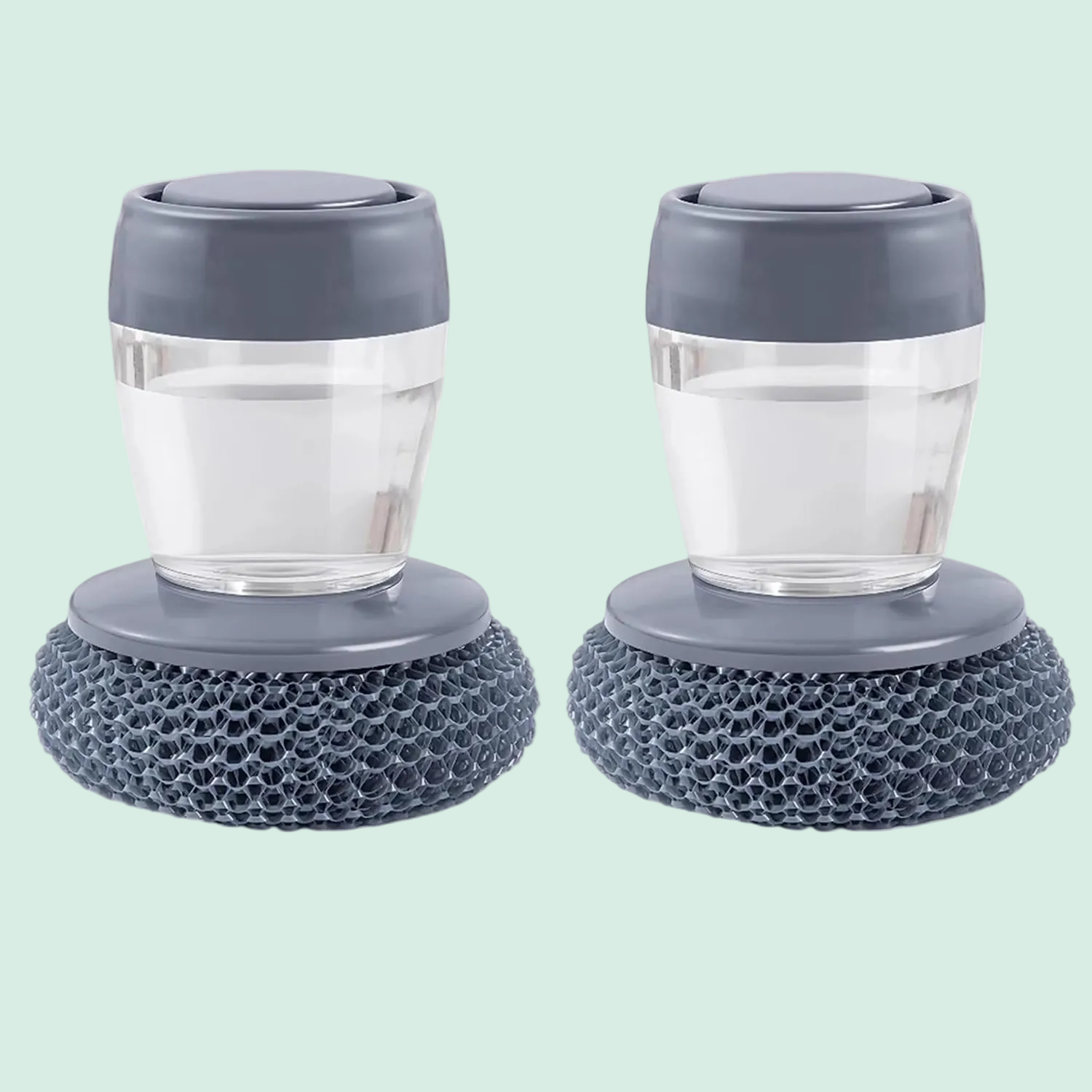 Kitchen Soap Dispensing Palm Brush 2PCS