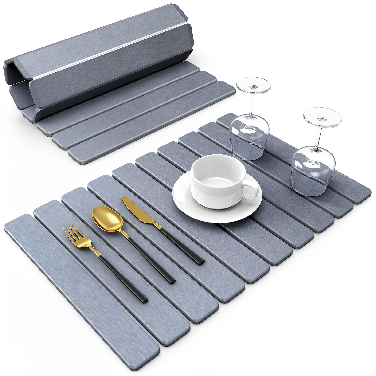 Large Stone Dish Drying Mat for Kitchen Counter