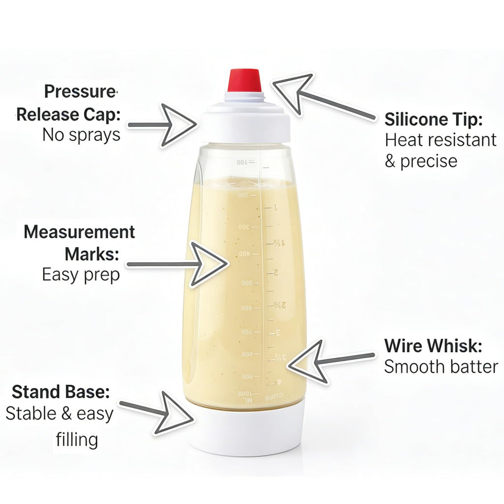 Pancake Batter Dispenser Mixer Bottle