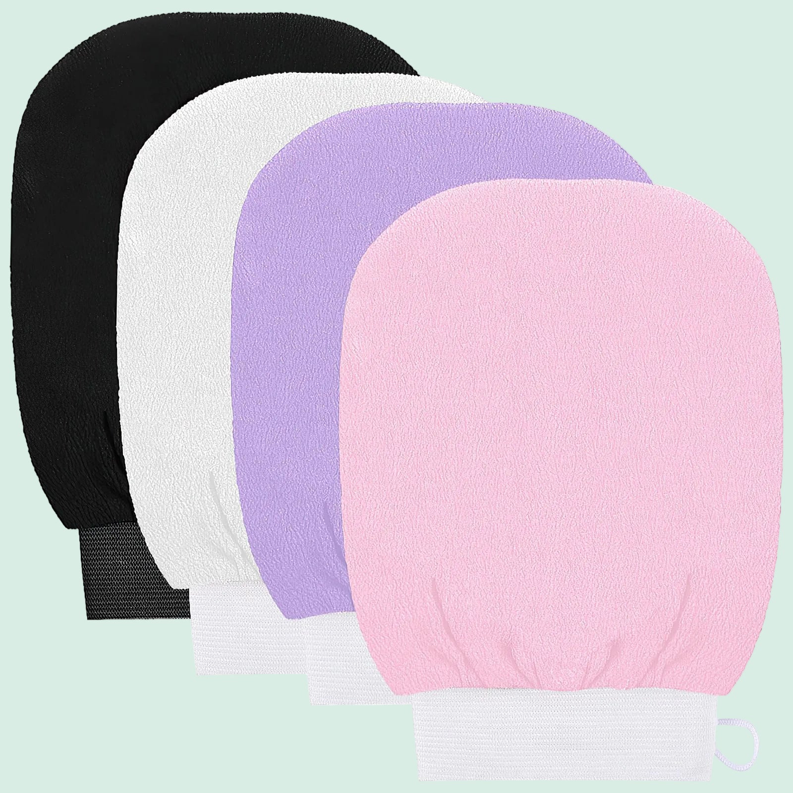 4PCS Exfoliating Shower Scrub Gloves