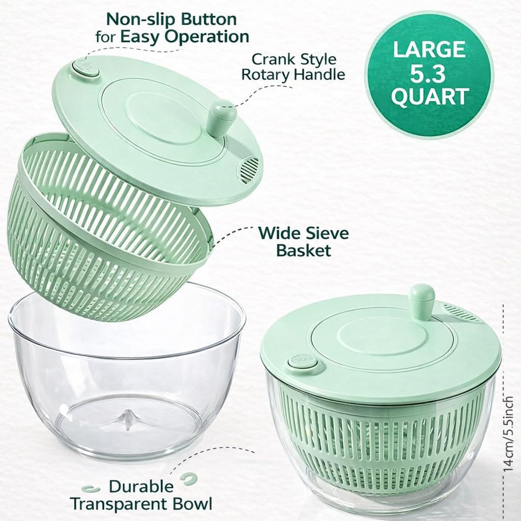 7PCS Salad Spinner Vegetable Washer & Chopper Set