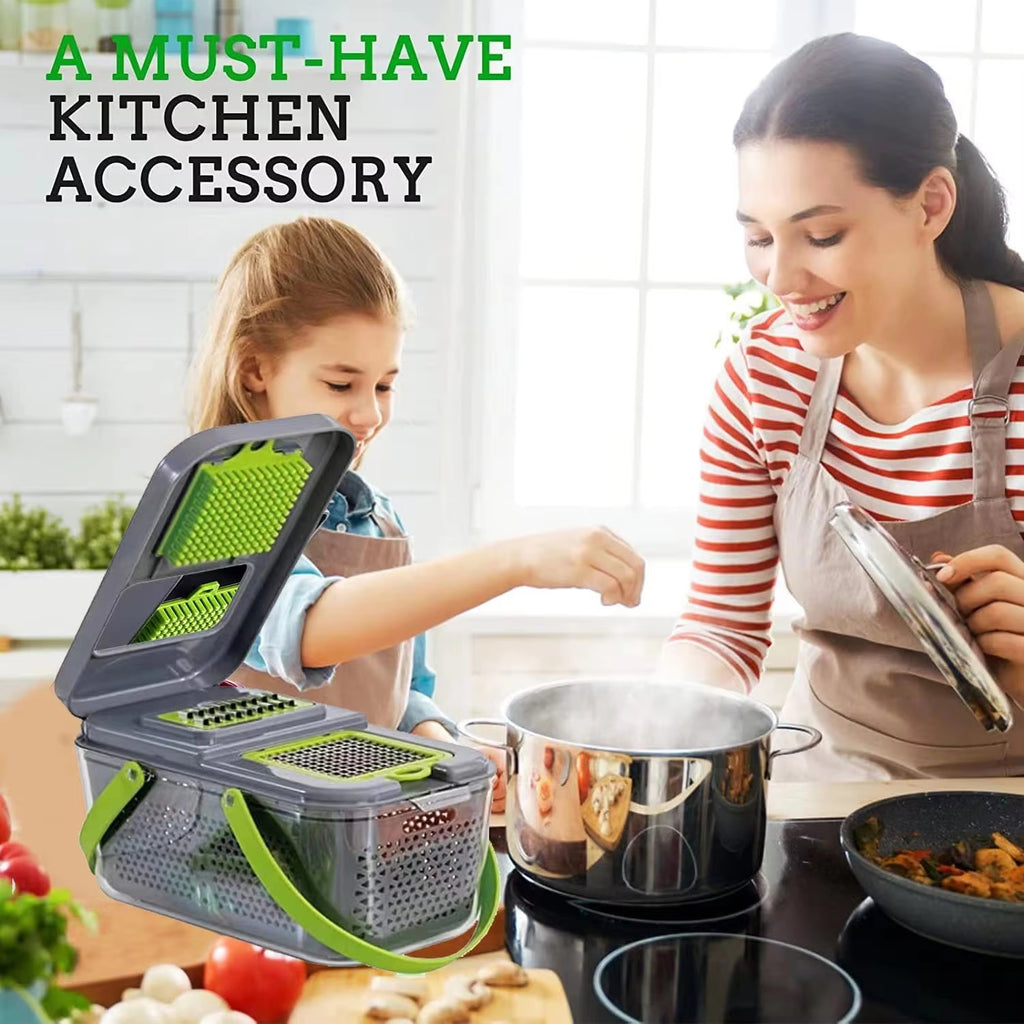 22-in-1 Vegetable Chopper Adjustable Slicer Cutter