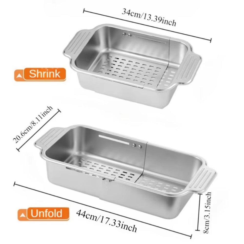 Stainless Steel Expandable Sink Colander Basket