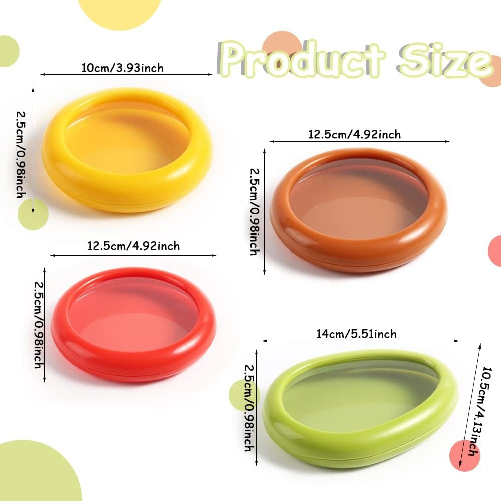 4PCS Silicone Fruit Storage Containers Set