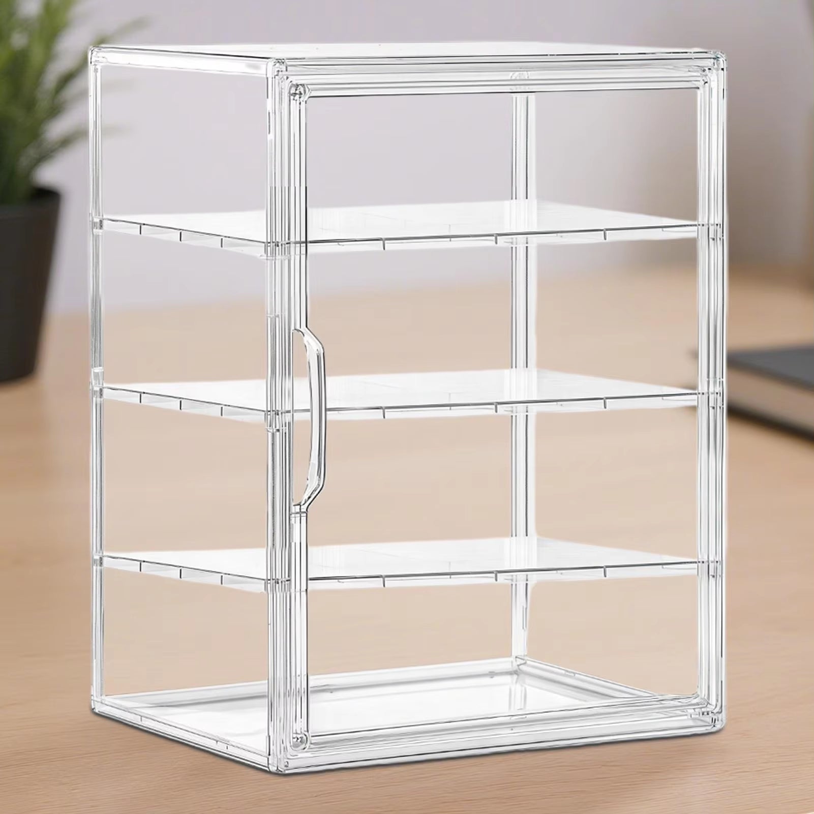 4-Tier Acrylic Bakery Display Case Bread Storage Box