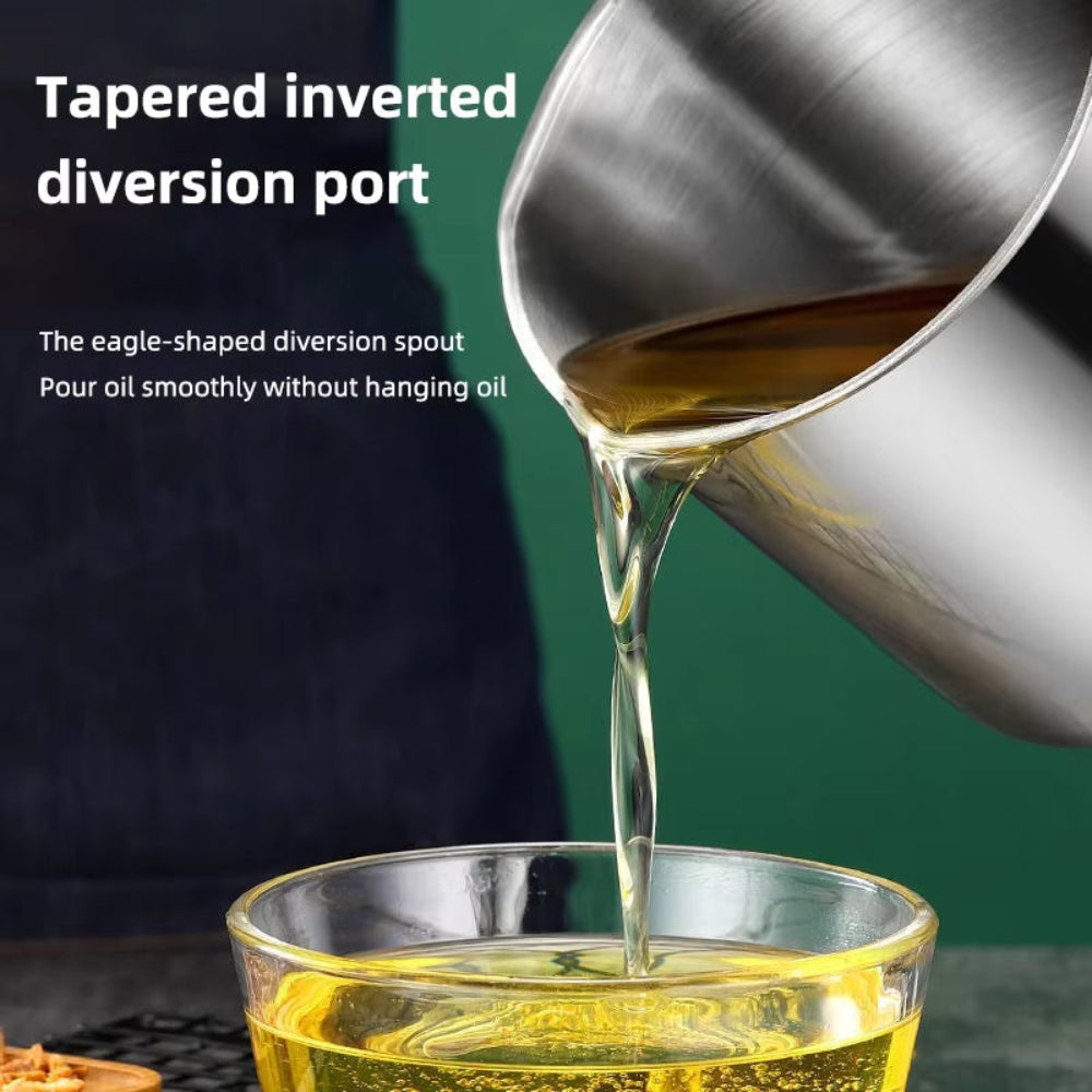 Stainless Steel Cooking Oil Storage Pot 1.3L