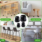 Silicone Chair Leg Protectors with Felt Pads (16PCS)