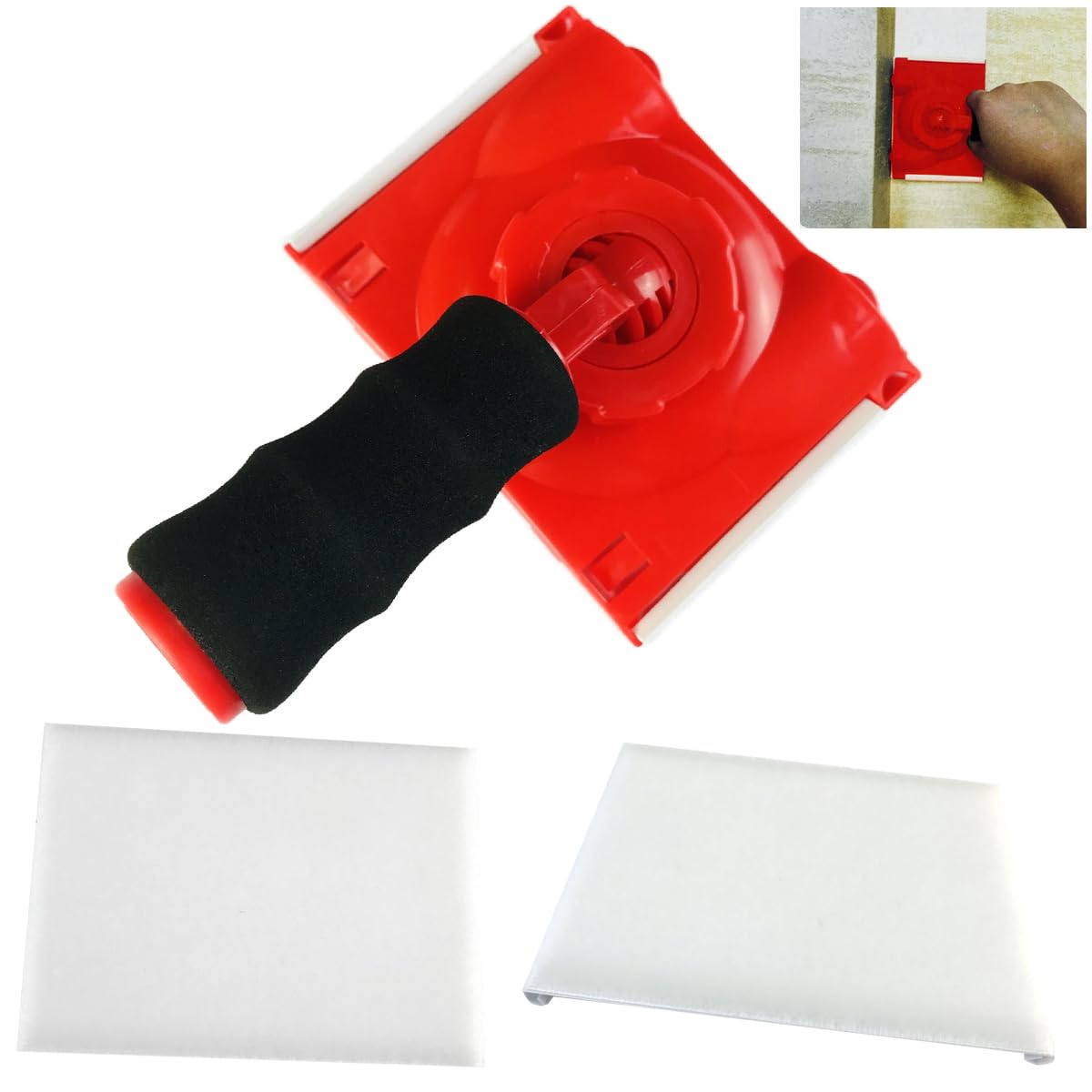 Professional Latex Paint Edger Brush with Two Replace Pads