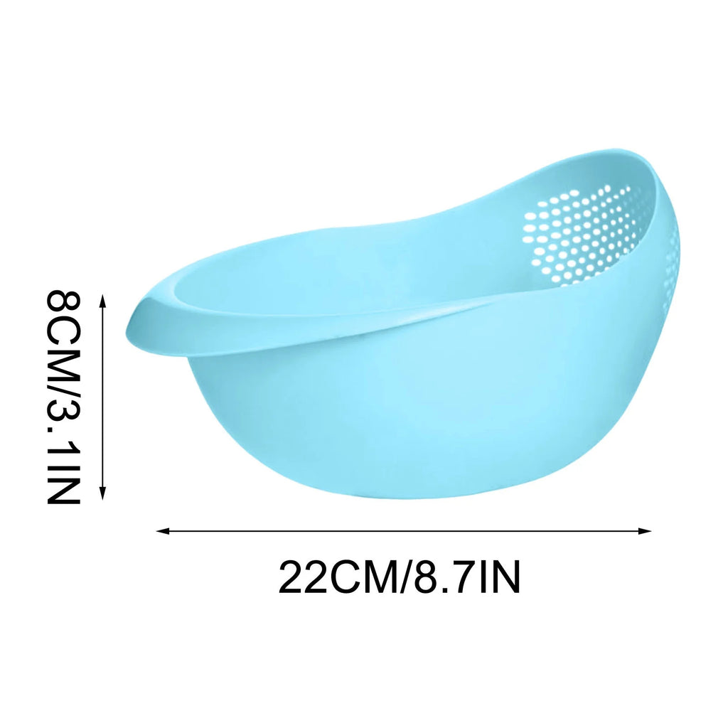 Kitchen Silicone Double Drain Basket Bowl Washing Storage Basket Strainers Bowls Drainer Vegetable Cleaning Colander Tool