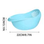 Kitchen Silicone Double Drain Basket Bowl Washing Storage Basket Strainers Bowls Drainer Vegetable Cleaning Colander Tool