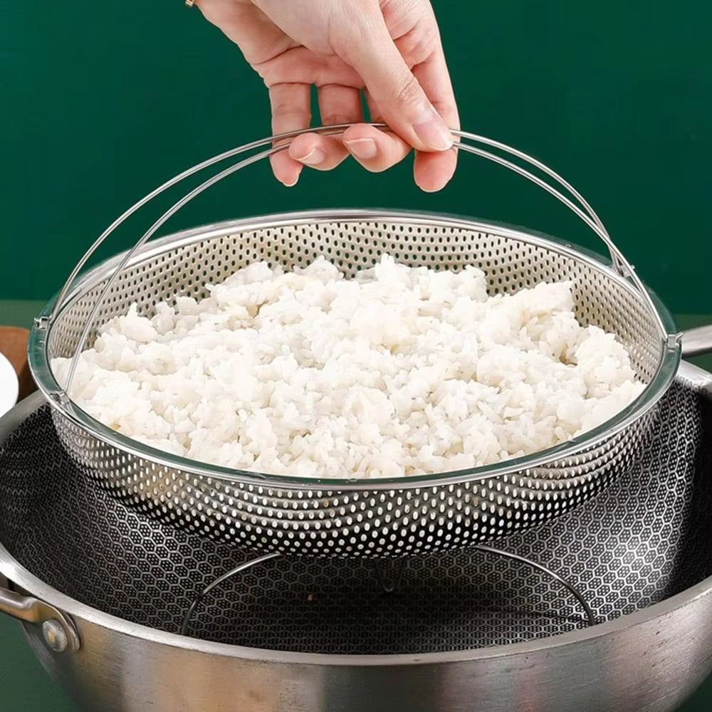 Stainless Steel Steamer Basket with Handle