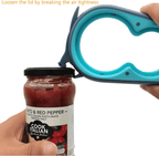 Jar Opener Bottle Opener and Can Opener for Weak hands, Seniors with Arthritis and Anyone with Low Strength, Multi-Function Kitchen Opener Tool