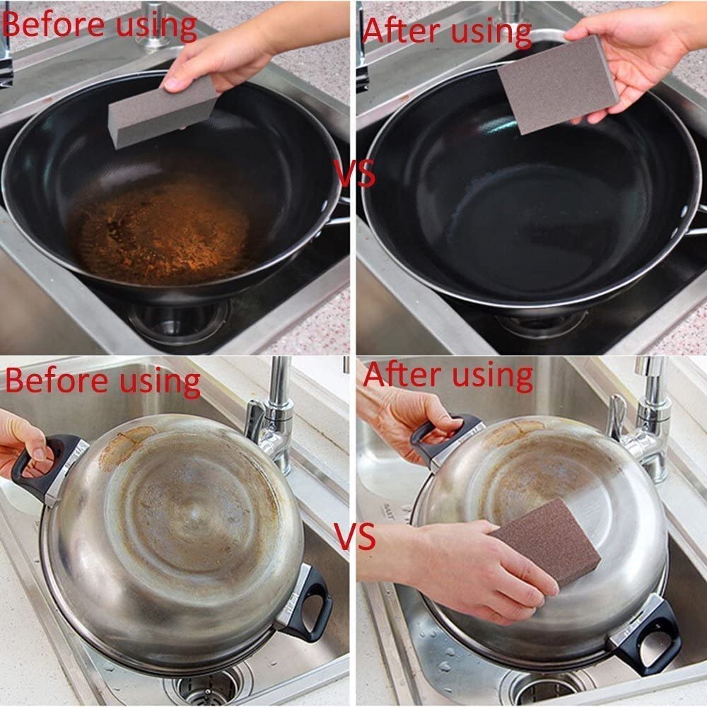 10PCS Emery Magic Cleaning Sponge Scrubber