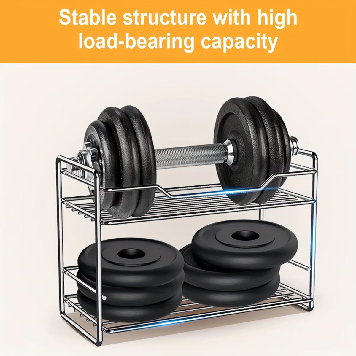 2 Tier Stainless Steel Kitchen Countertop Spice Rack