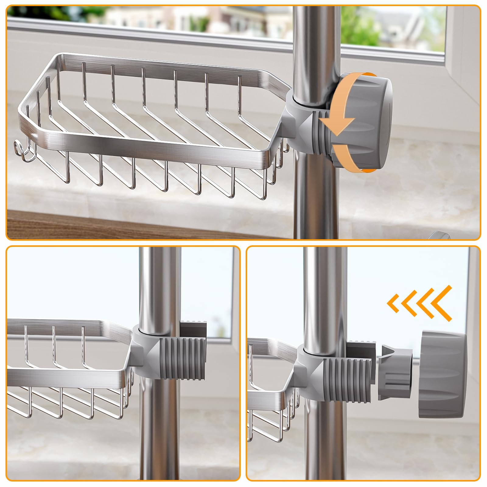 Stainless Steel Over Faucet Sponge Holder
