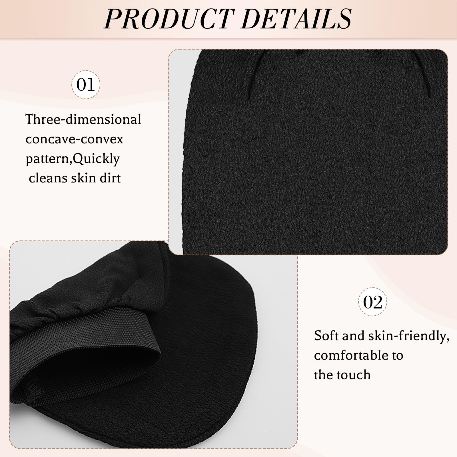 4PCS Exfoliating Shower Scrub Gloves