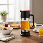 Durable 300 ML Glass Honey Dispenser with Handle