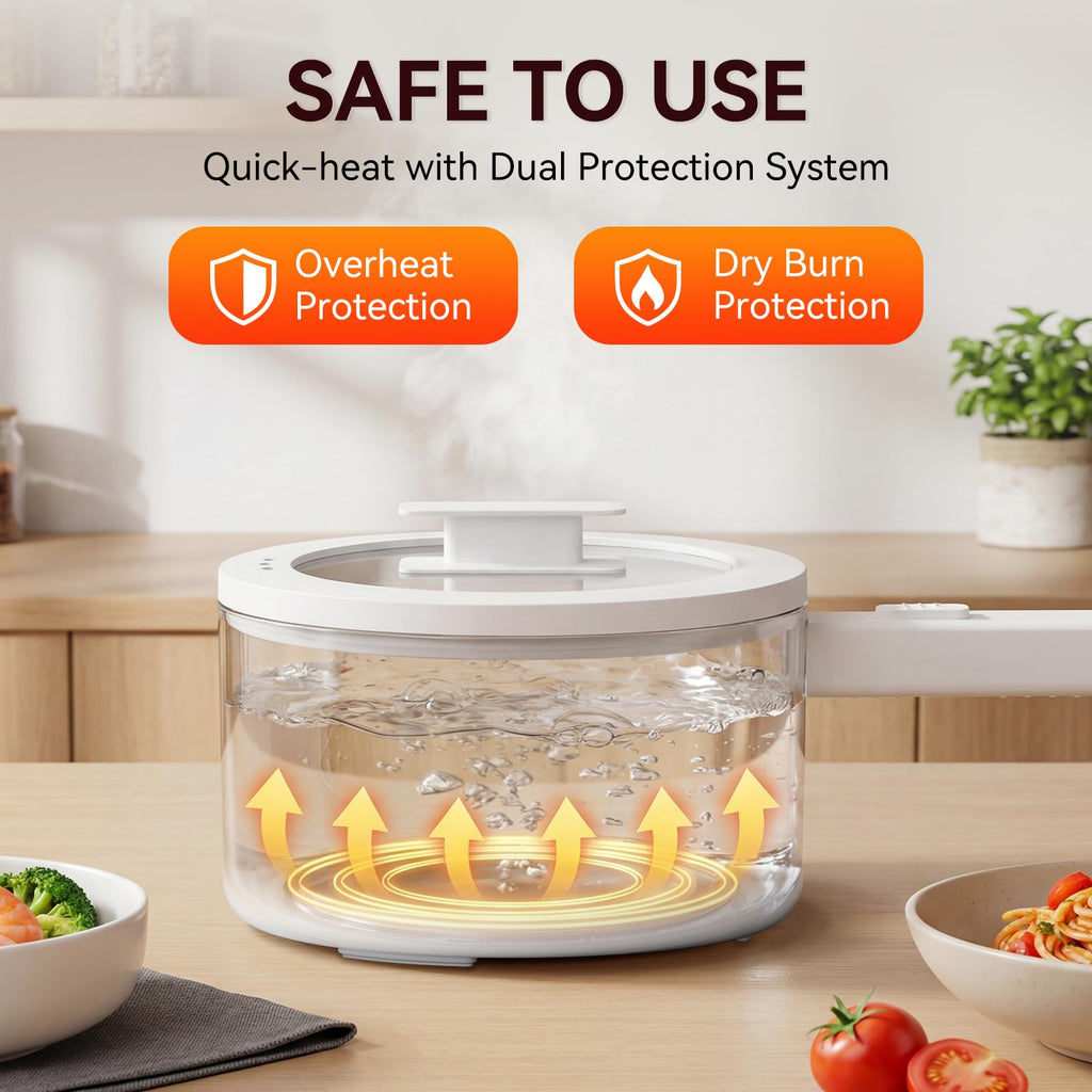 1.5L Mini Hot Pot, Ceramic Glaze Non-stick Portable Pot
