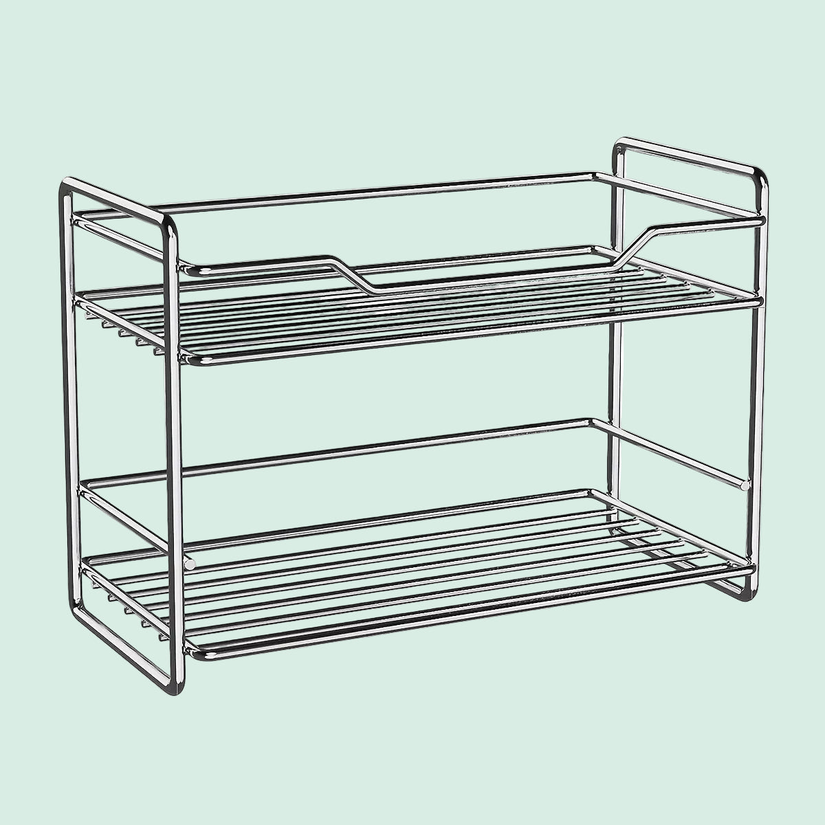 2 Tier Stainless Steel Kitchen Countertop Spice Rack