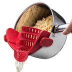 Silicone Pasta Strainer Clip-On for Pots and Pans