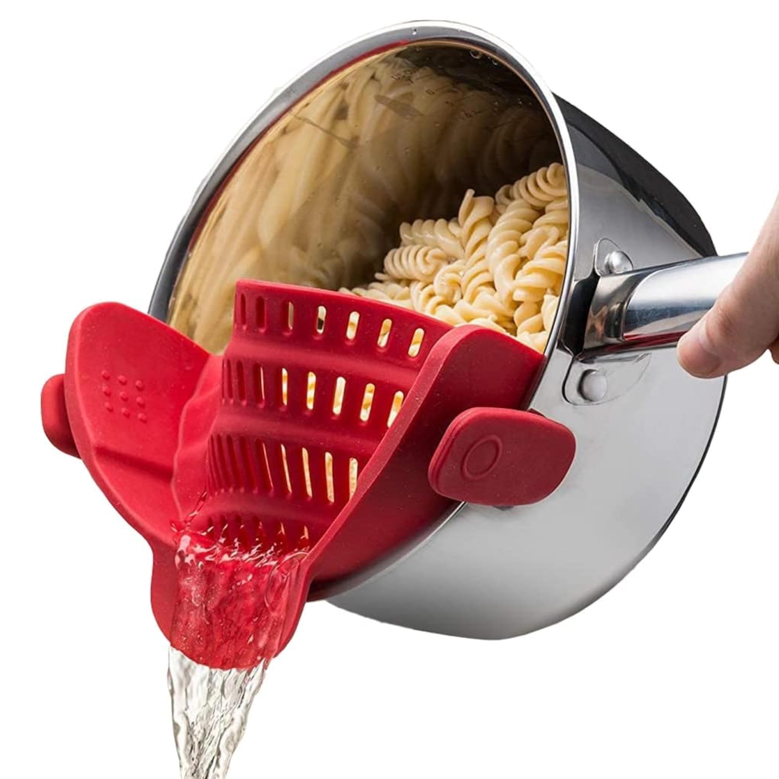 Silicone Pasta Strainer Clip-On for Pots and Pans