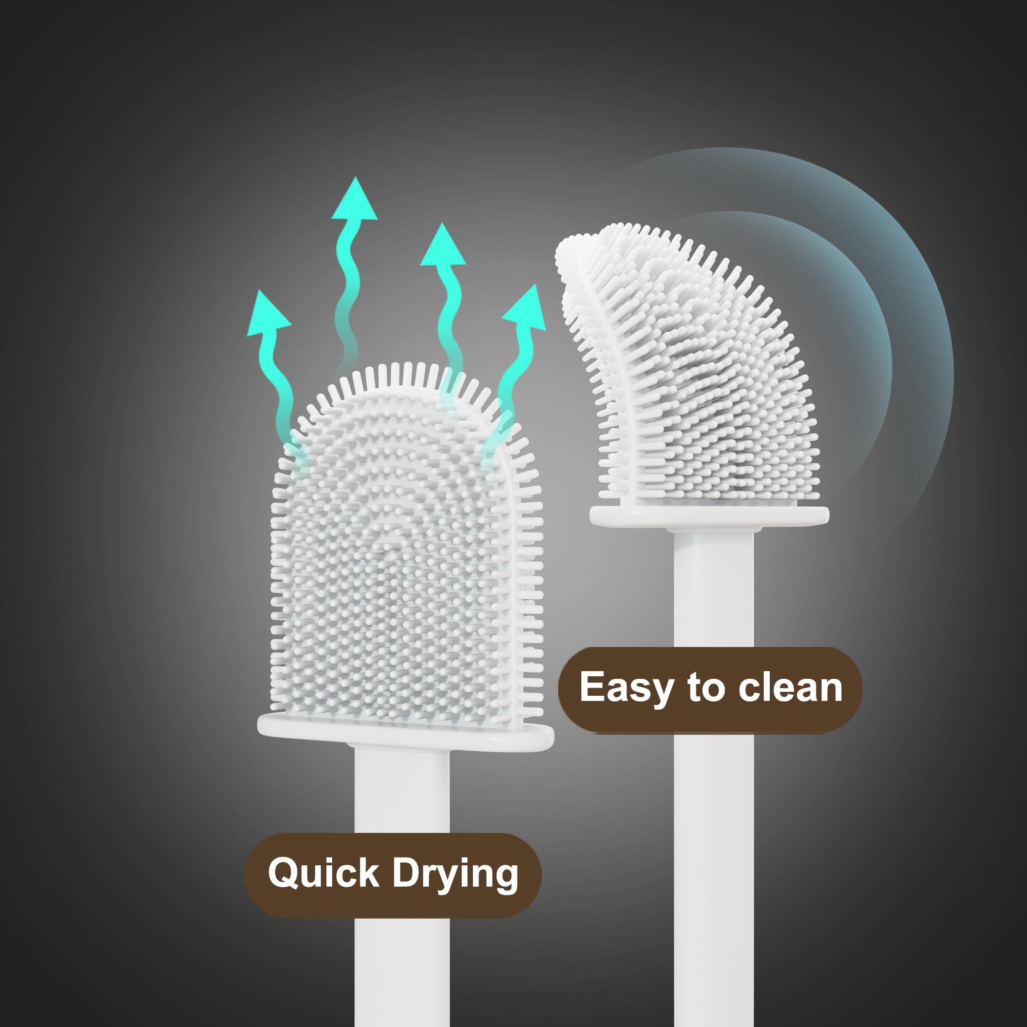 Silicone Toilet Brushes & Holders