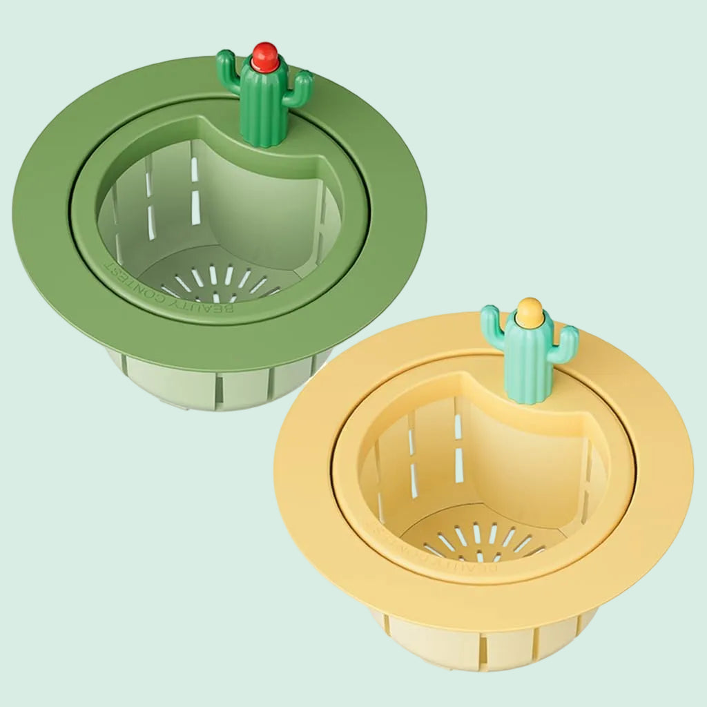 2PCS Cactus Kitchen Sink Drain Strainer Basket