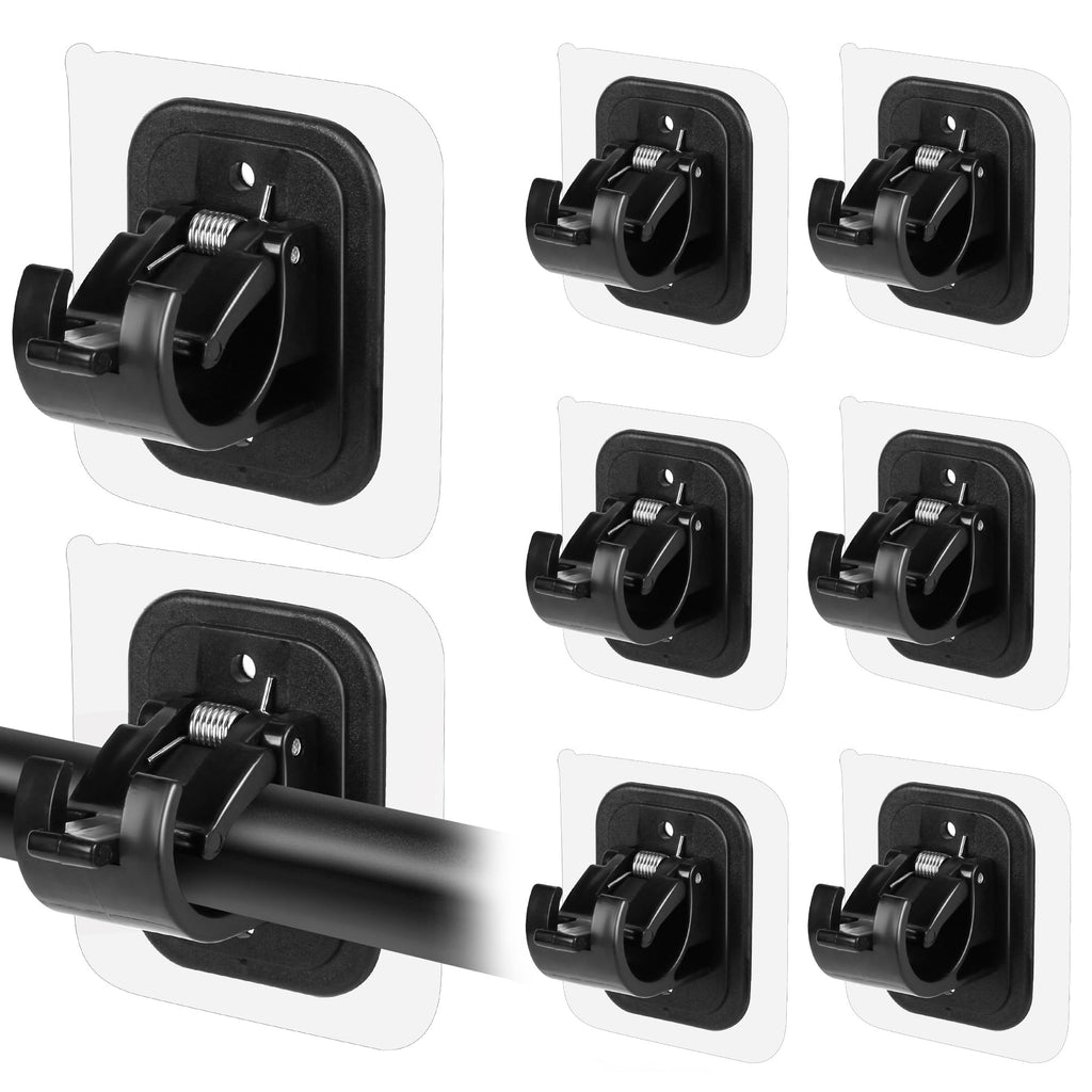 Self Adhesive No Drill Adjustable Curtain Rod Holder Hooks 8PCS