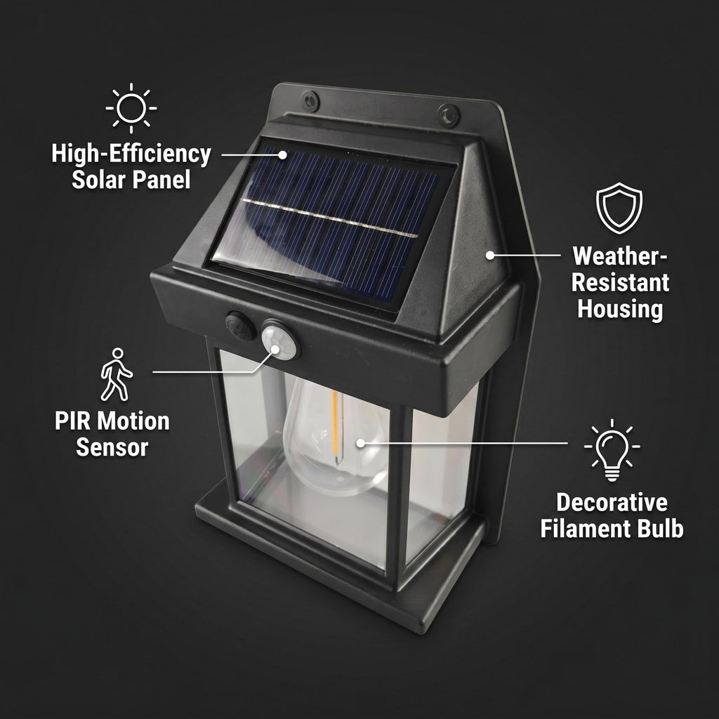 New Outdoor Solar Wall Lamp