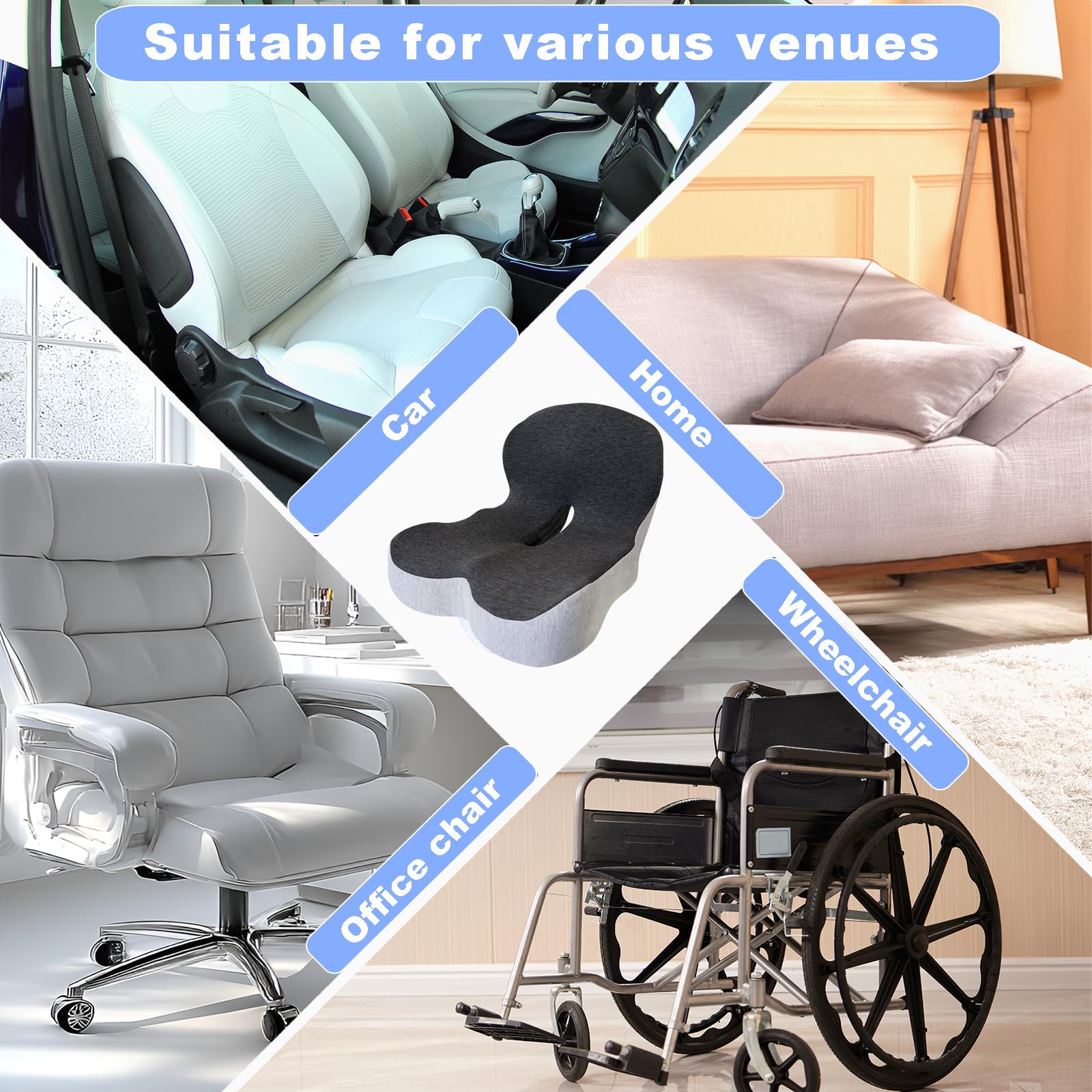 Non-Slip Memory Foam Seat