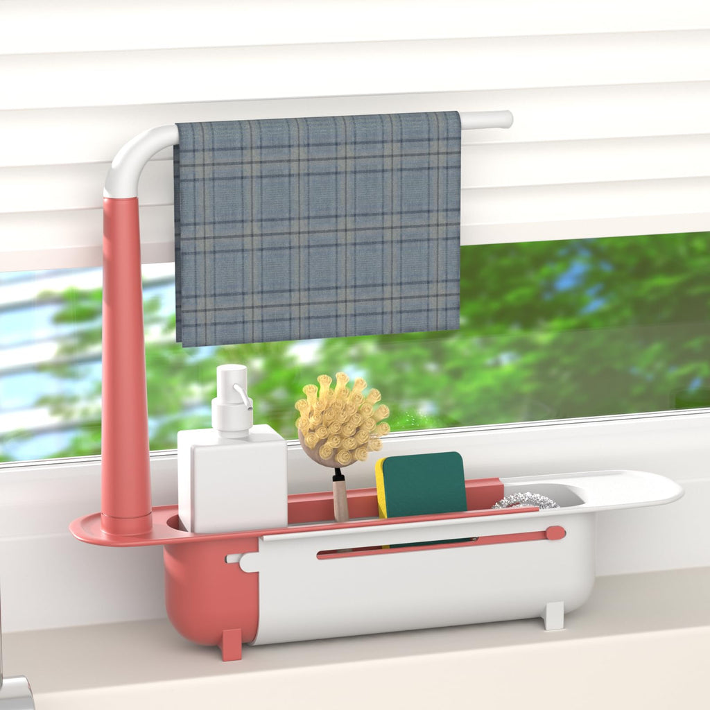 Adjustable Telescopic Sink Caddy Sponge Holder